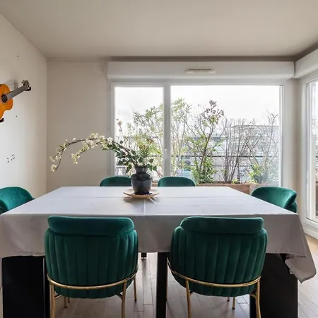 Tranquil 3bd Flat W Chic Patiobnfolympiades Appartamento