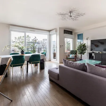 Appartamento Tranquil 3bd Flat W Chic Patiobnfolympiades *